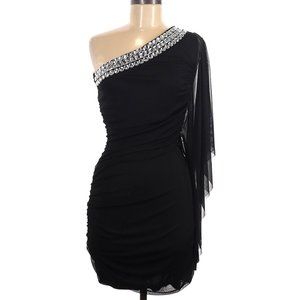 Black Rhinestone Cocktail Dress